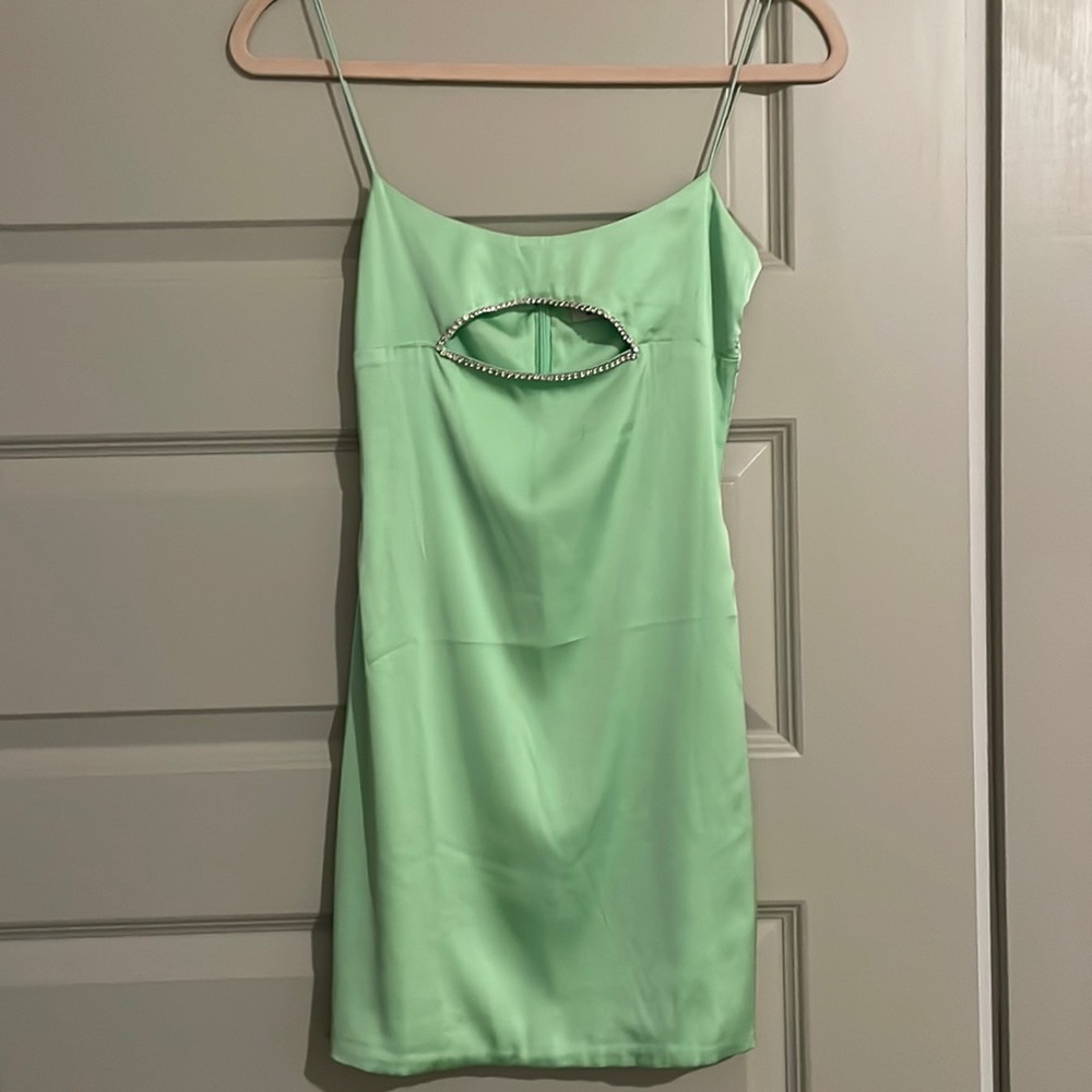 Ohpolly mini satin dress.